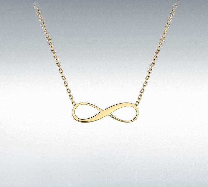 9ct Yellow Gold Infinity Necklace 46cm/18&quot;