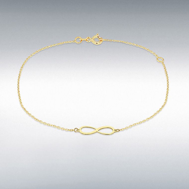 9ct Yellow Gold Infinity Bracelet