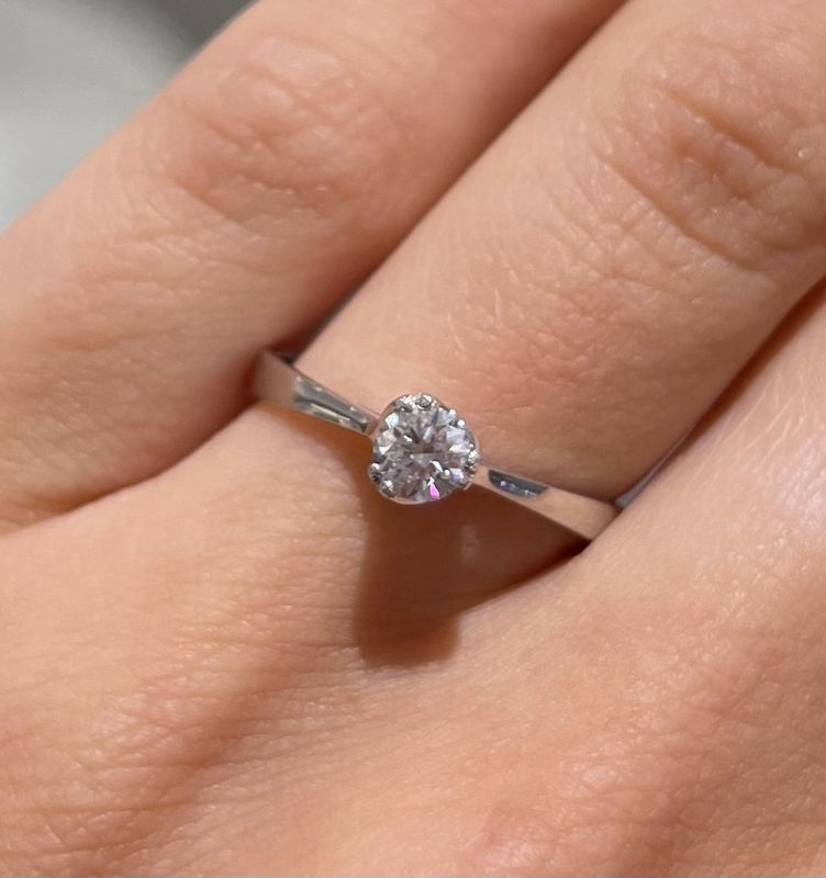 Pre-Owned 18ct White Gold 0.23ct High-Set Diamond Solitaire