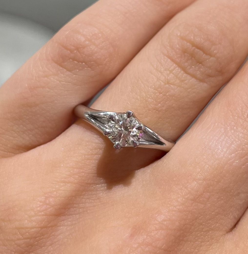 Pre-Owned18ct White Gold 0.53ct Solitaire