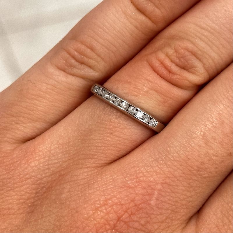 Pre-Owned 9ct White Gold Diamond Half Eternity Ring 0.25ct