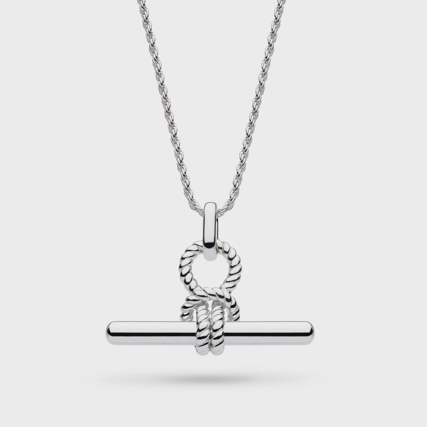 Silver Marina Rope Knot T-Bar Grande Necklace