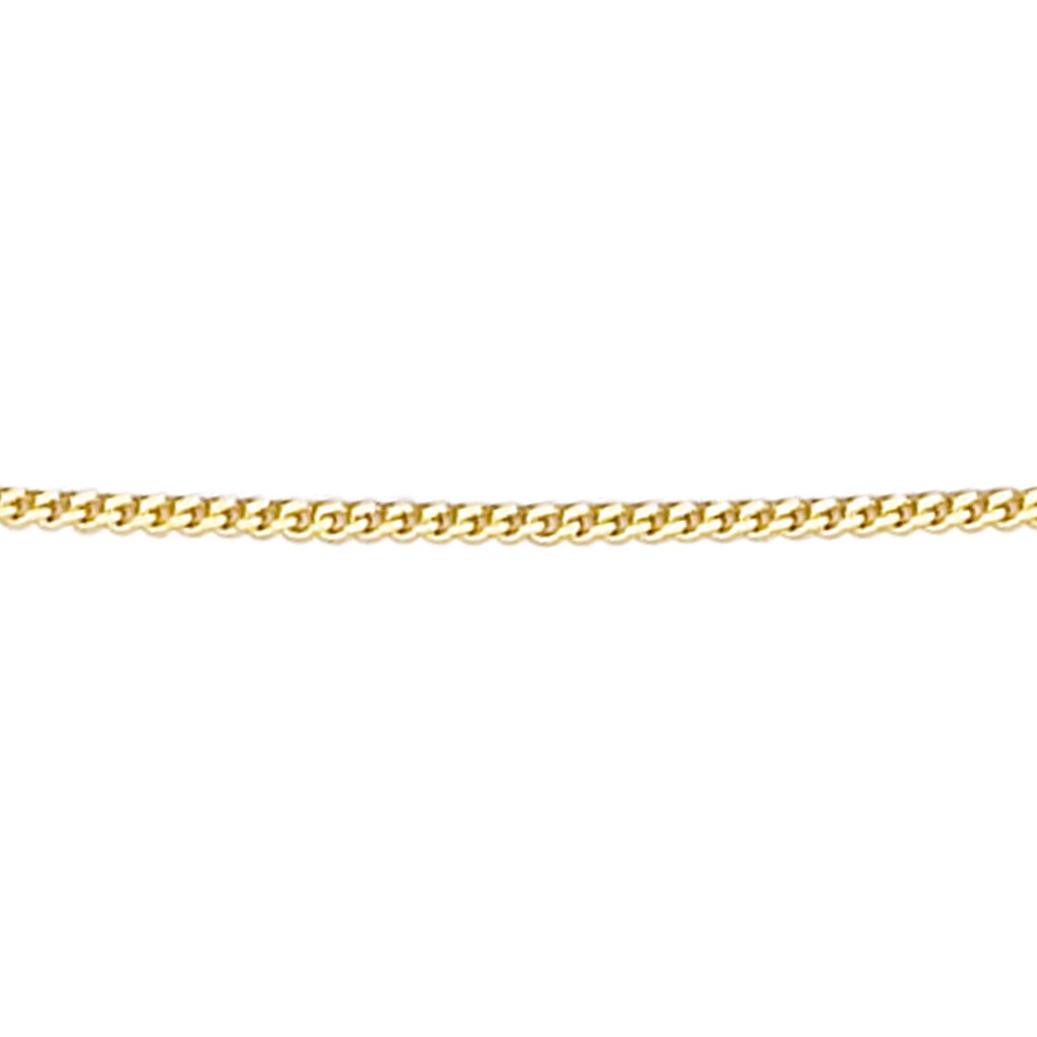 9ct Yellow Gold Diamond-Cut Curb Chain 46cm