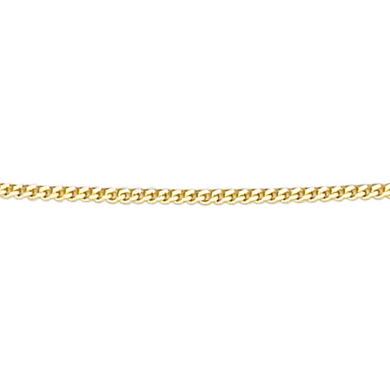 9ct Yellow Gold Diamond-Cut Curb Chain 46cm