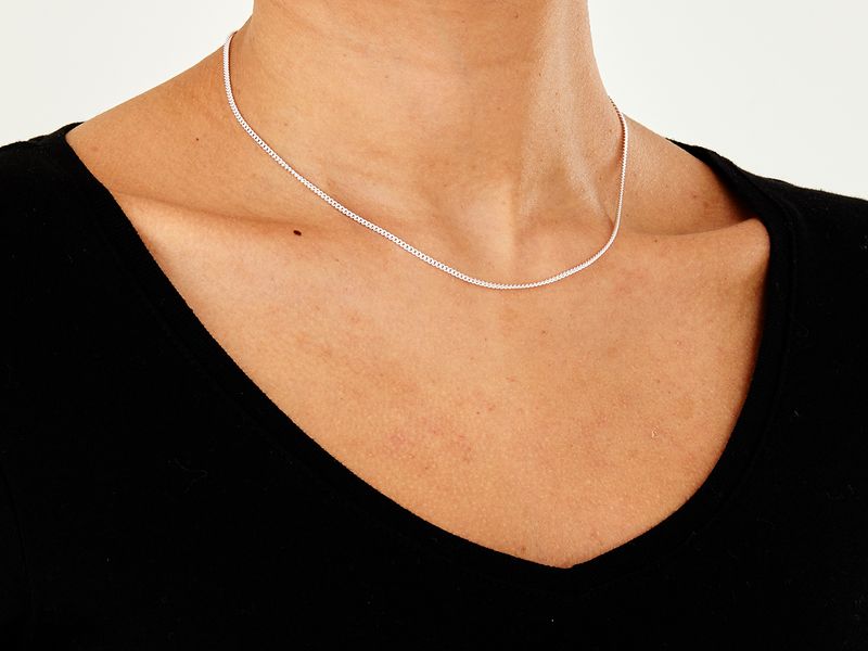 Sterling Silver 1.7mm Curb Chain Sterling Silver 1.7mm Curb Chain