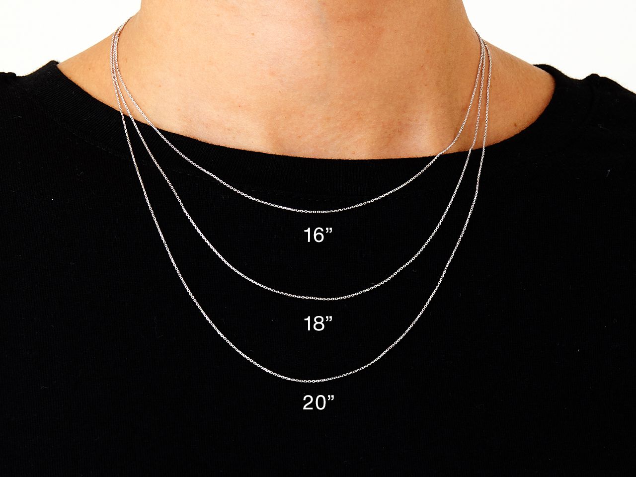 9ct White Gold 0.8mm Belcher Chain, Length: 16”/40CM