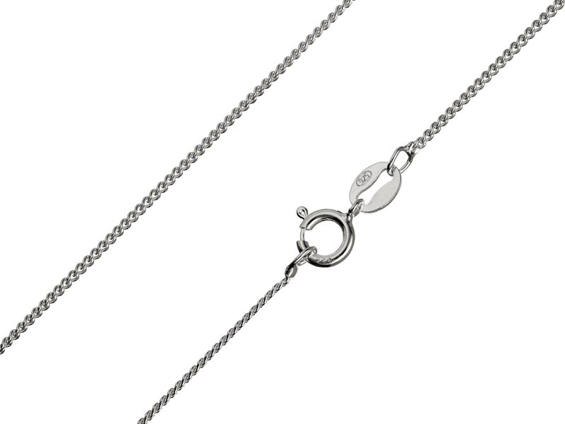 Sterling Silver 1.2mm Diamond Cut Curb Chain Sterling Silver 1.2mm Diamond Cut Curb Chain