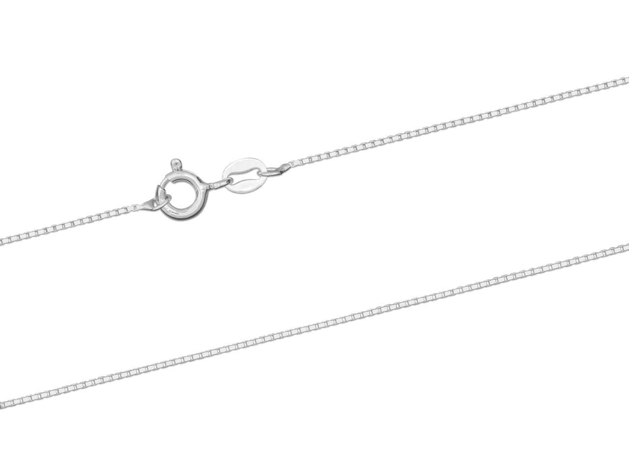 Sterling Silver 0.7mm Diamond  Cut Mirror Box Chain, Length: 16”/40cm