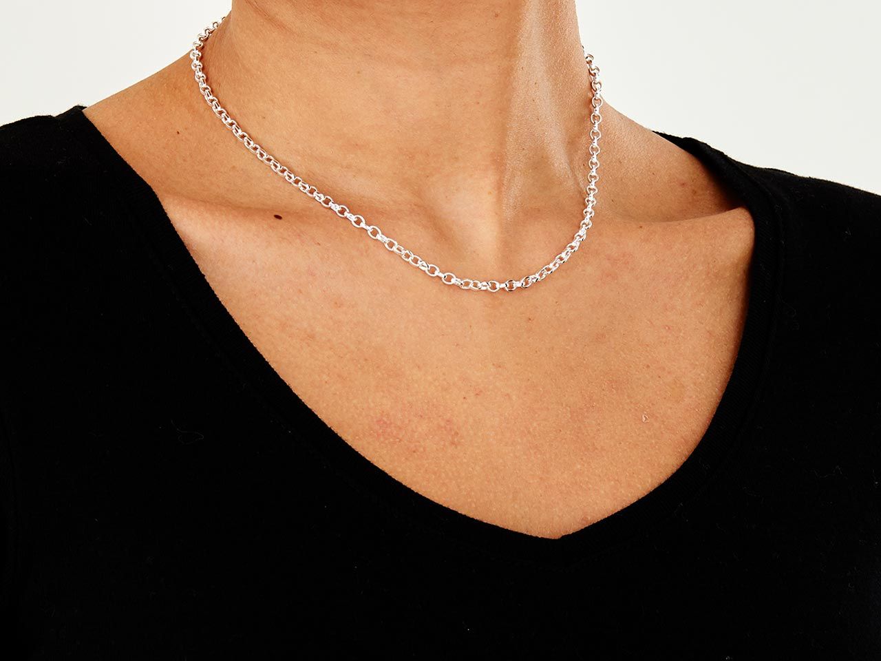 Sterling Silver 3mm Belcher Chain, Length: 16”/40cm