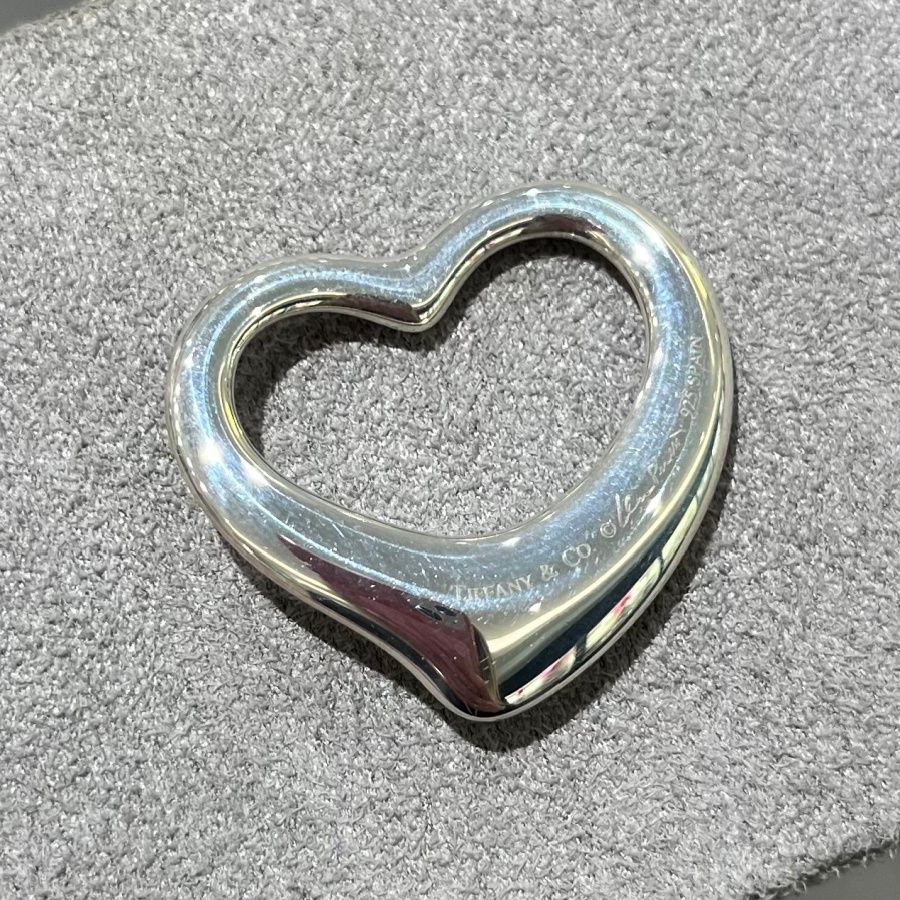 Pre-Owned Tiffany &amp; Co Large Open Heart Pendant &amp; Chain