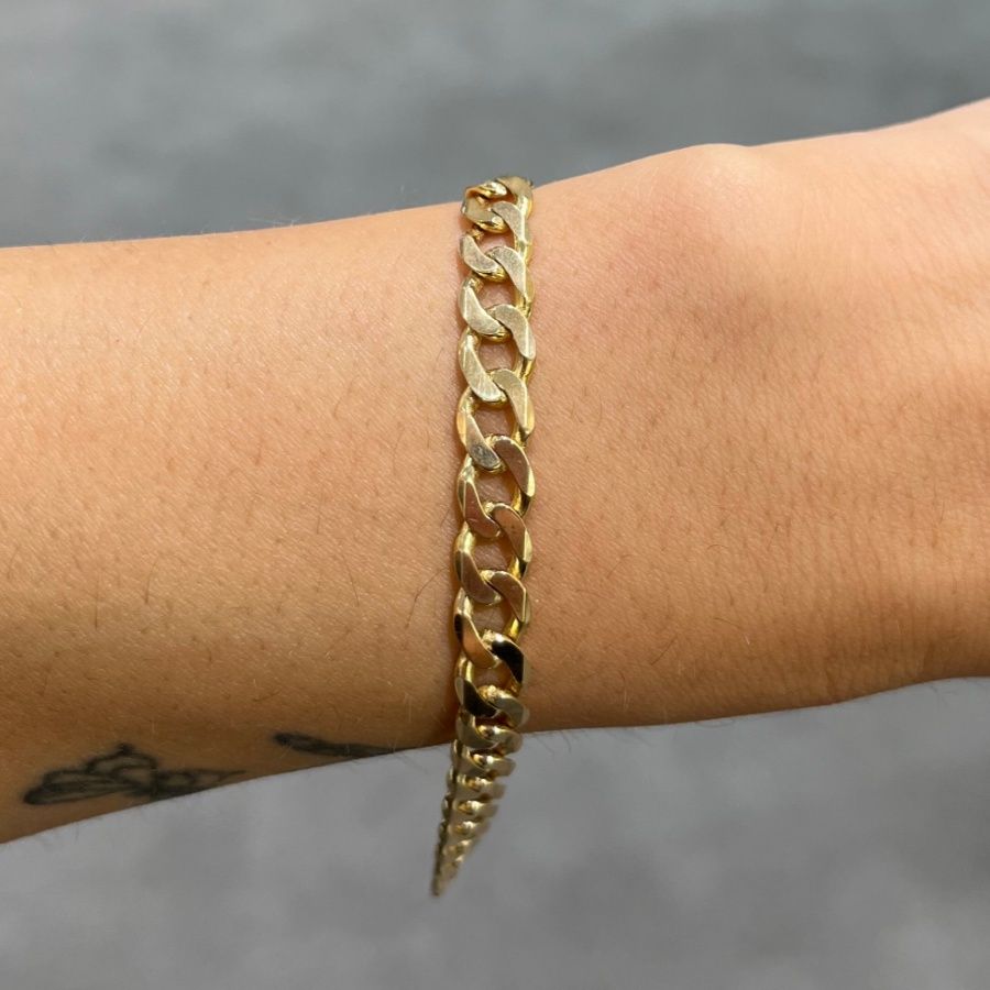 Pre-Owned 9ct Yellow Gold 10.8g 8 1/4” Curb Bracelet