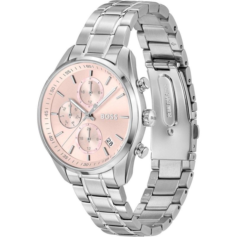 BOSS Grand Tour Ladies S/Steel Pink Dial Watch