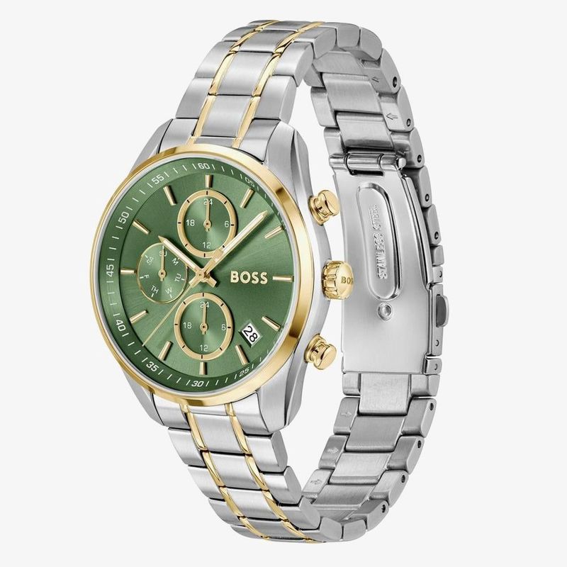BOSS Grand Tour Ladies Two-Tone Green Dial Watch