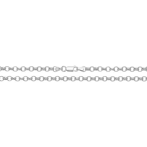 Silver Round Link 4.5mm Belcher Chain, Length: 16&quot;