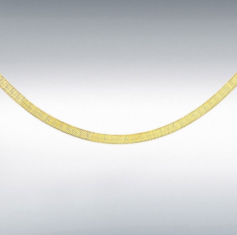 9ct Yellow Gold Herringbone Necklace 41cm/16&quot;
