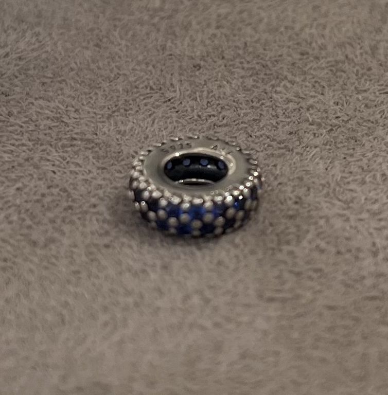Pre-Owned Pandora Blue Sparkle Spacer Charm