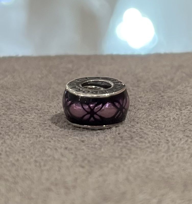 Pre-Owned Pandora Purple Glass Spacer Charm