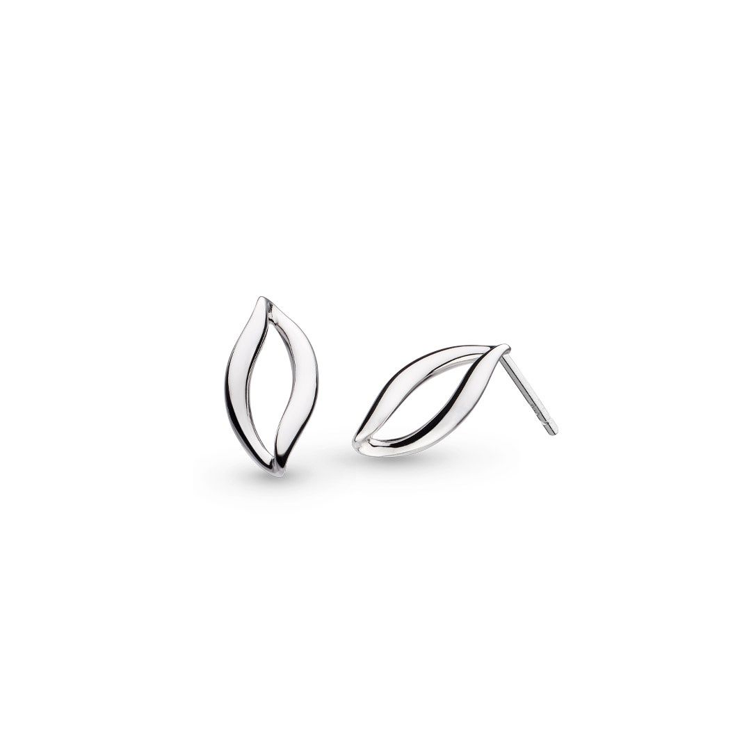 Silver Entwine Twine Link Stud Earrings