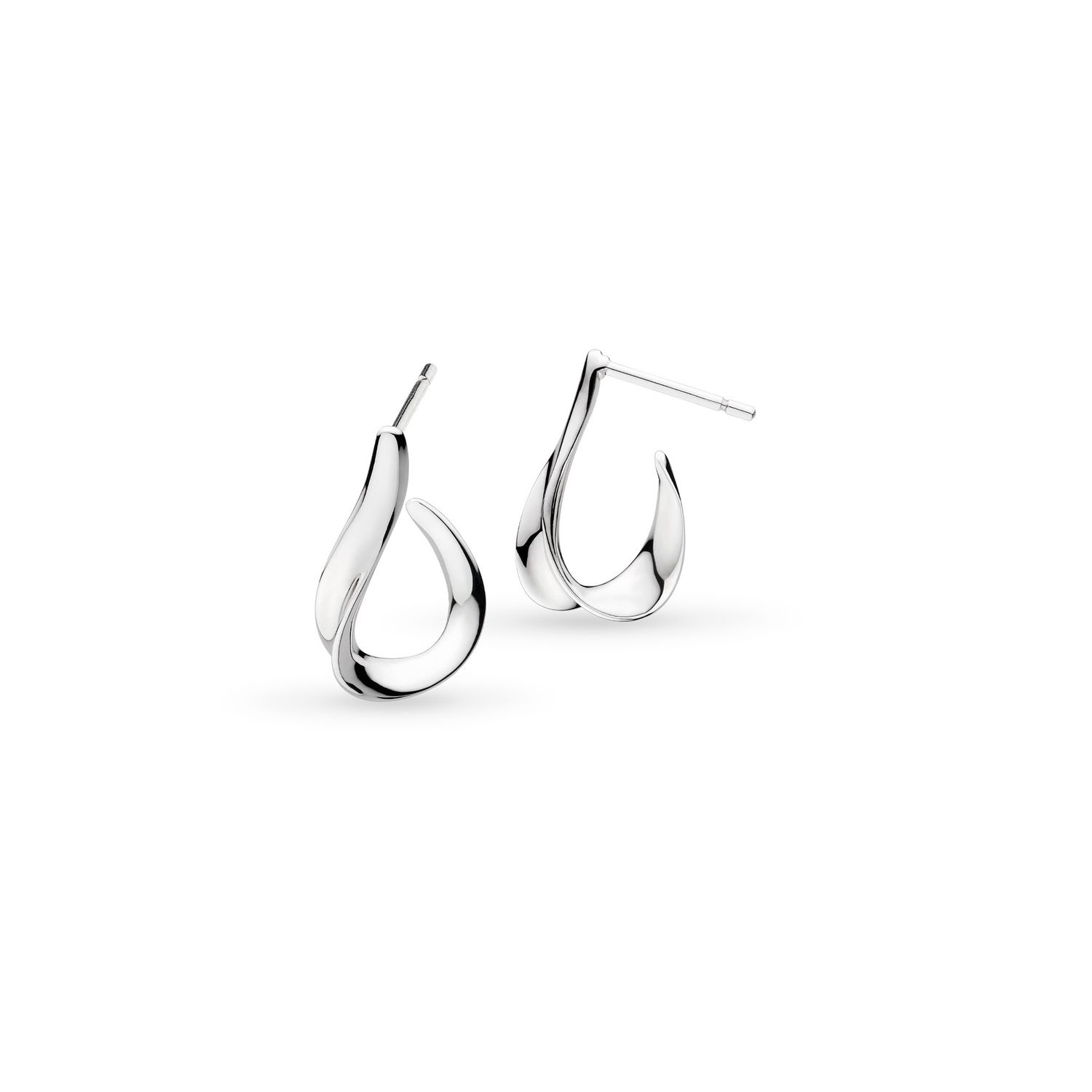Silver Serenity Grande Hoop Stud Earrings
