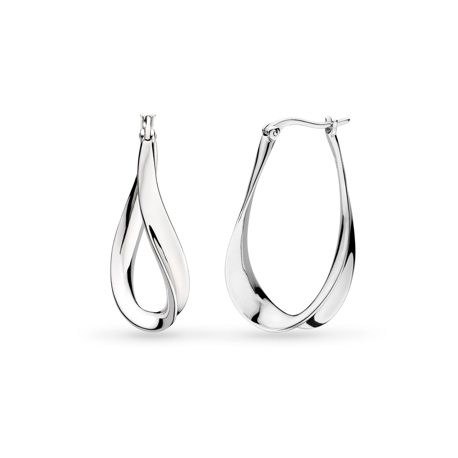 Silver Serenity Grande Hoop Drop Earrings