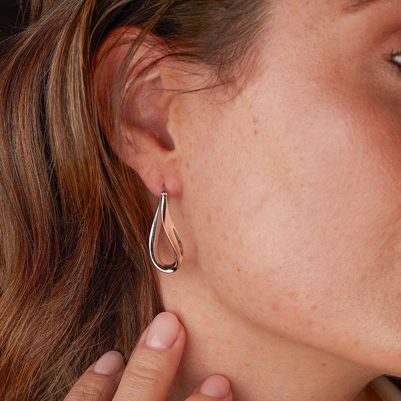 Silver Serenity Grande Hoop Drop Earrings