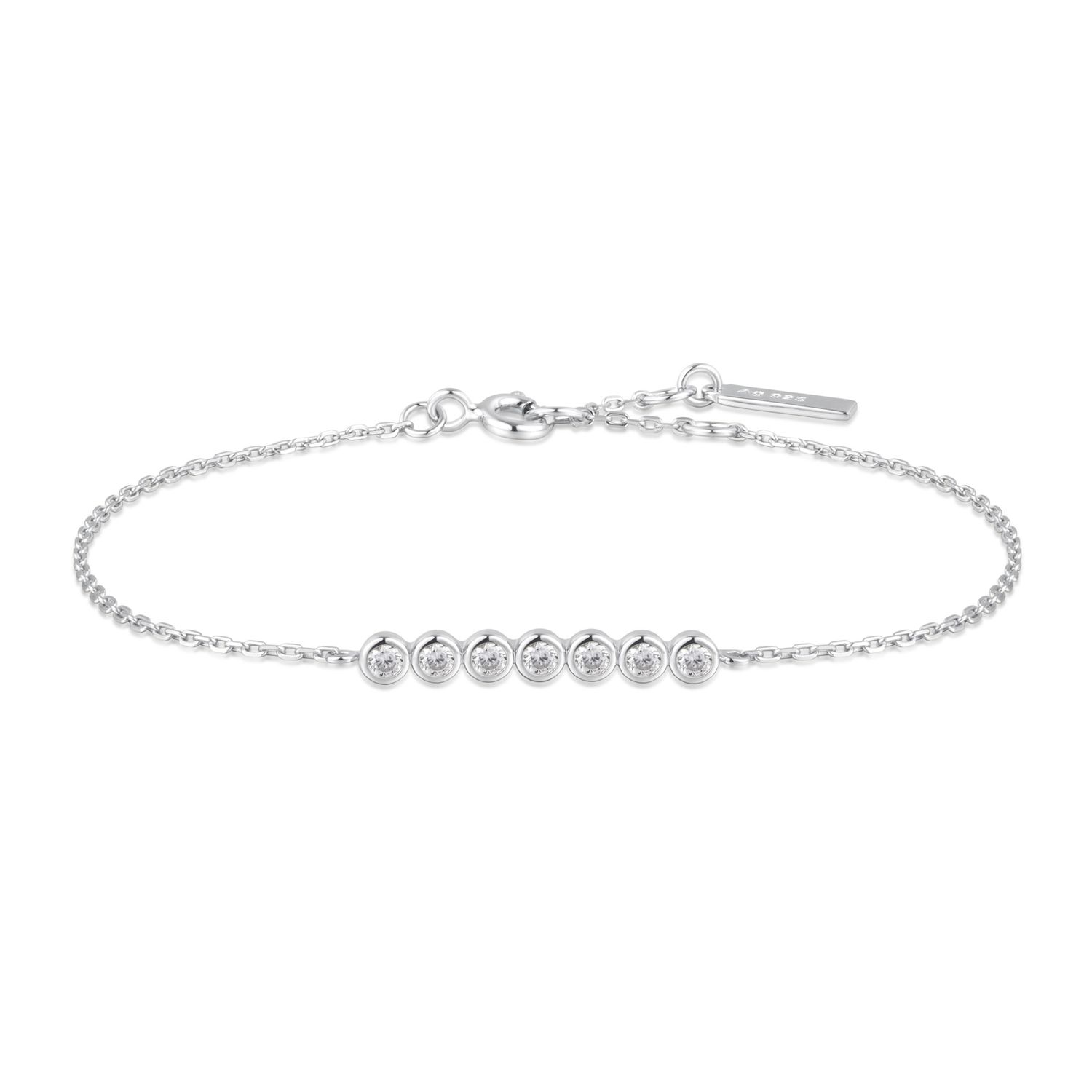 Silver Chic Creator CZ Bezel Bracelet, Metal: Silver