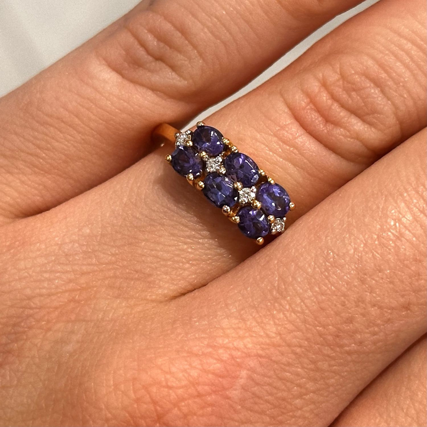 Pre-Owned 18ct Yellow Gold Tanzanite and Diamond Ring