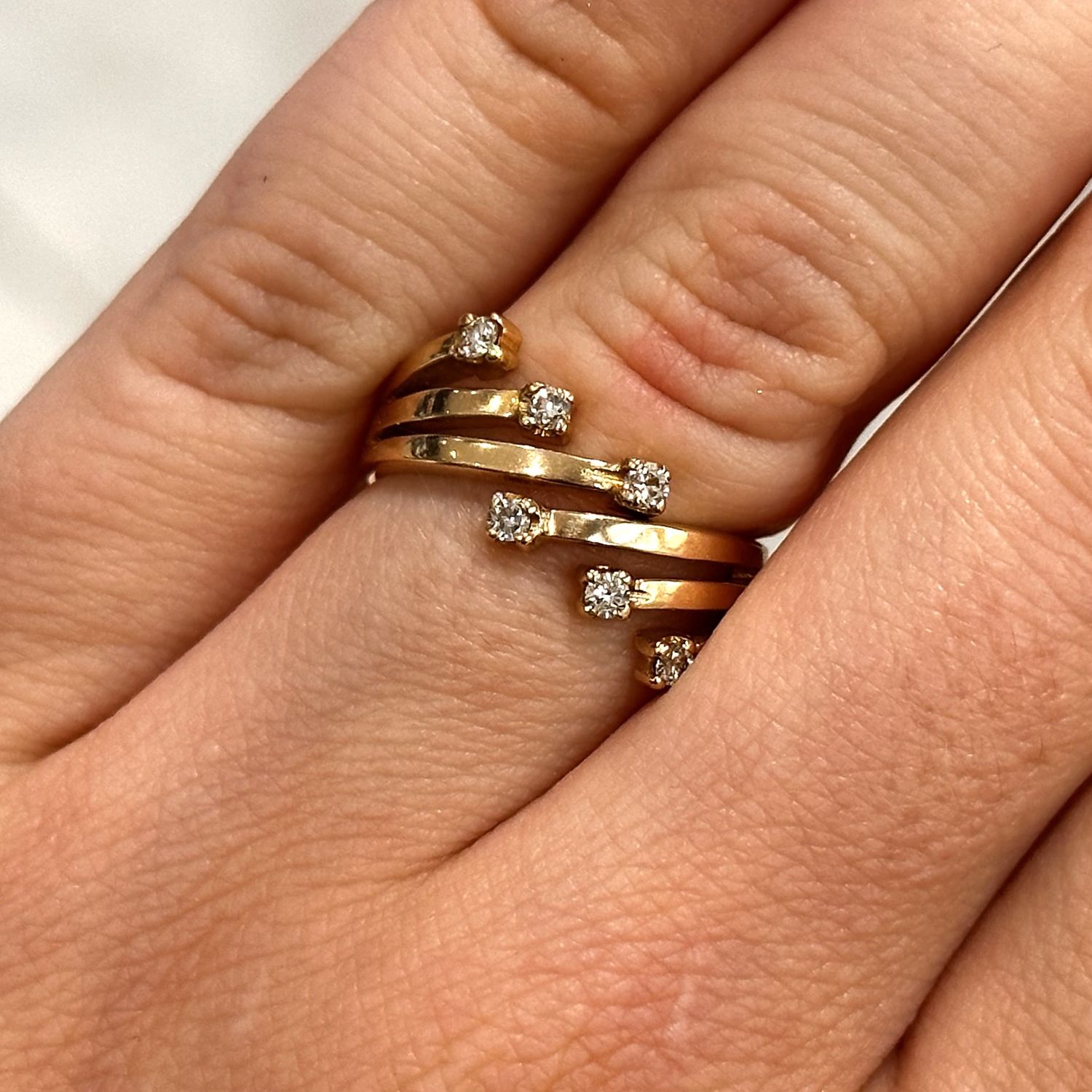 Pre-Owned 14ct Yellow Gold Fancy Diamond Ring
