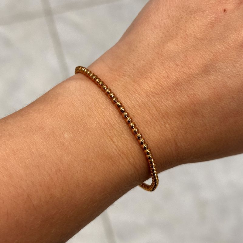 9ct Yellow Gold Beaded Bracelet