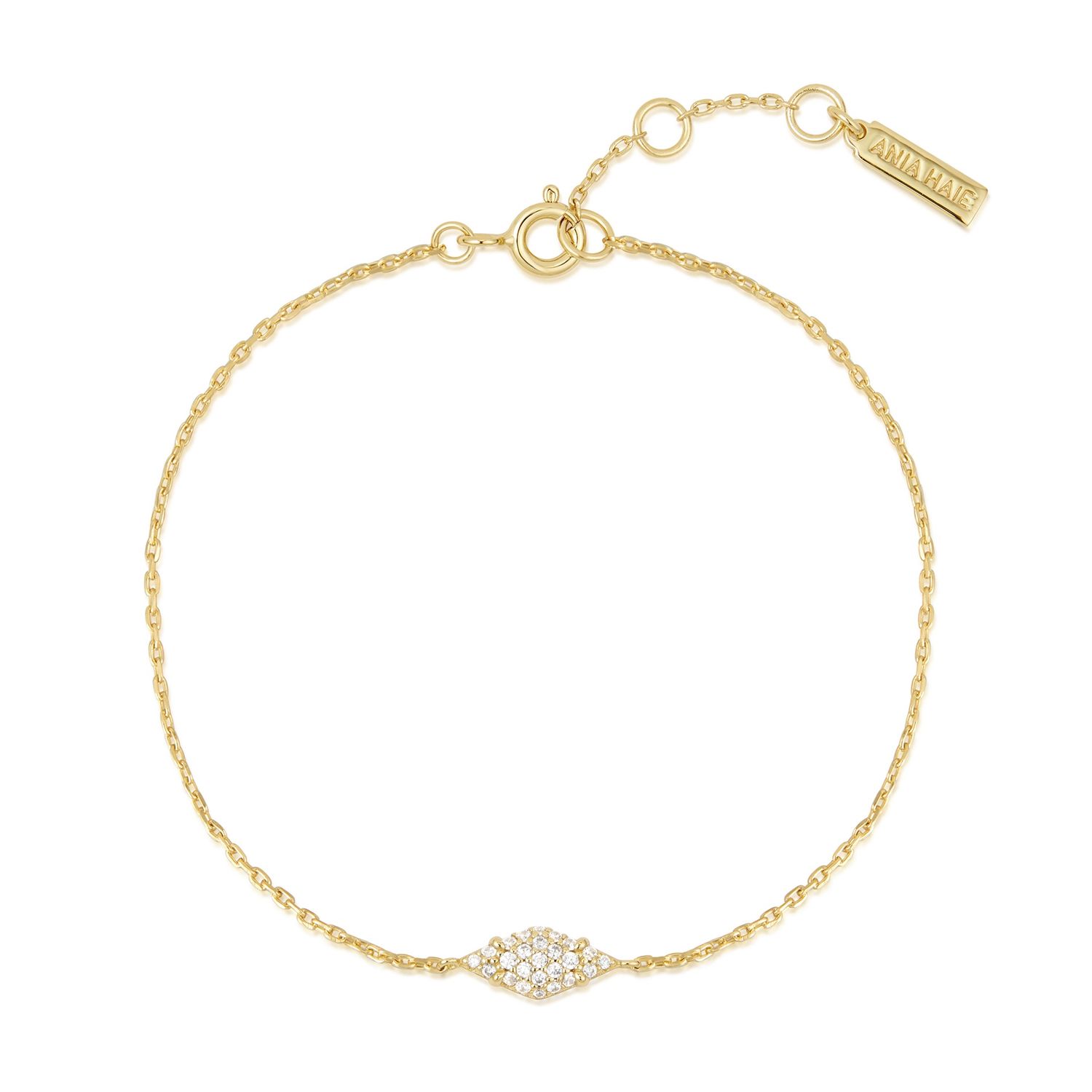 Silver Dusk Divas Pavé Sparkle Bracelet, Metal: 14ct Gold-Plated