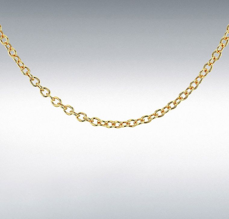 Sterling Silver Yellow Gold-Plated Belcher Chain