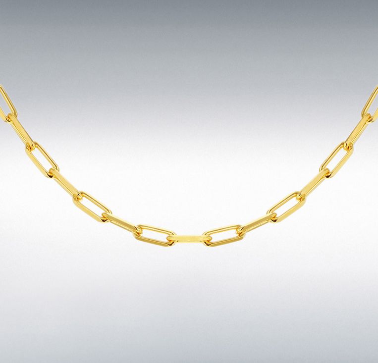 Sterling Silver Yellow Gold-Plated Paper Chain