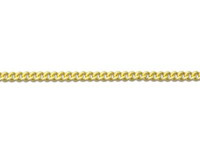 9ct Yellow Gold 1.3mm Curb Chain, Length: 22&quot;