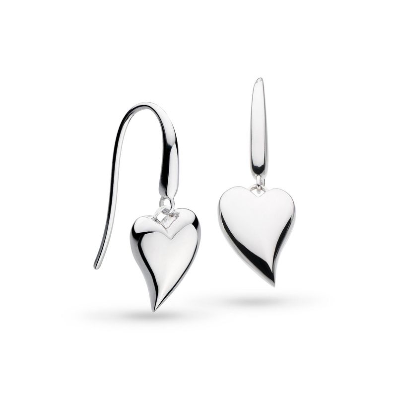 Desire Cherish Silver Heart Drop Earrings