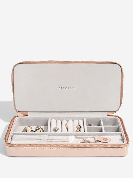 Blush Sleek Necklace Zipped Jewellery Box