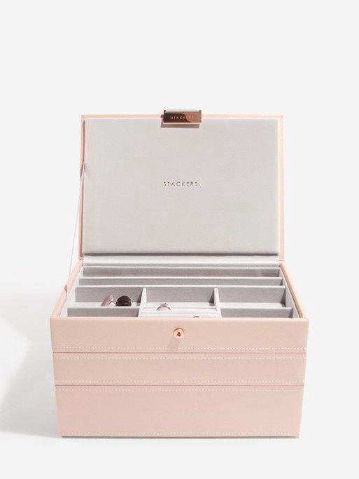 Blush Pink Classic Jewellery Box Set of 3
