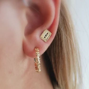 Mix Tape Stud Earrings