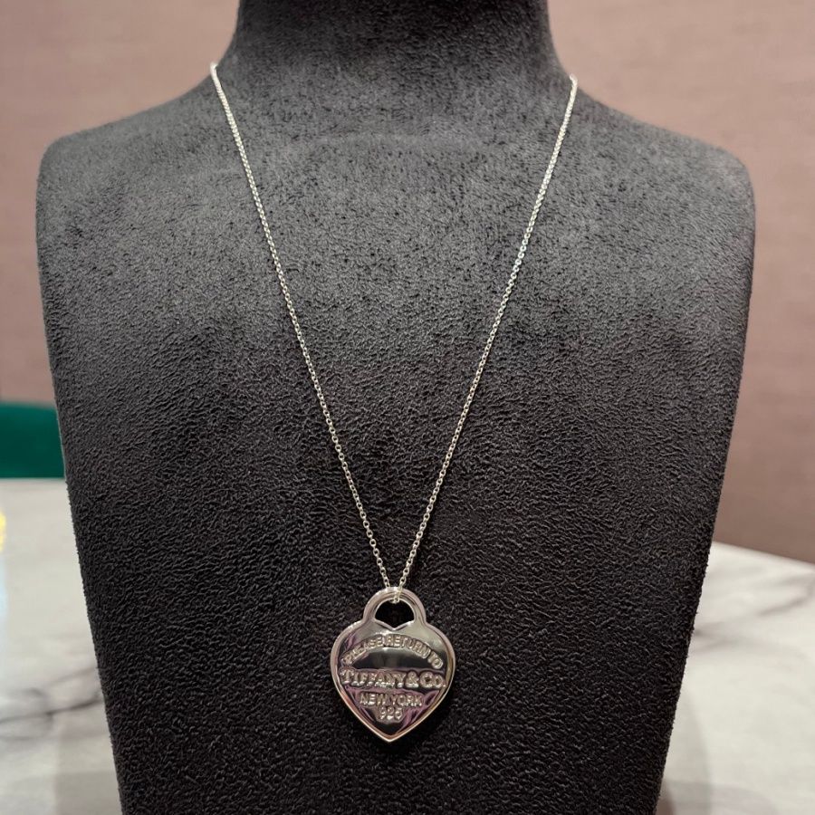 Pre-Owned Tiffany &amp; Co Silver Return to Tiffany Heart Tag Necklace