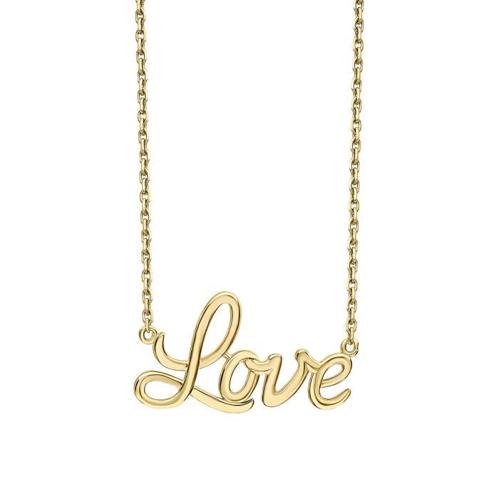 9ct Yellow Gold &quot;Love&quot; Necklace
