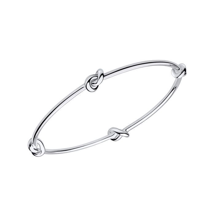 Silver Love Knots Bangle