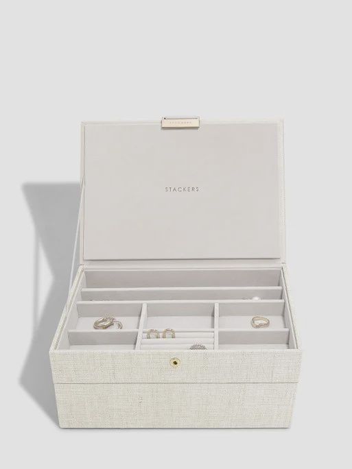 Oatmeal &amp; Linen Classic Jewellery Box Set of 2