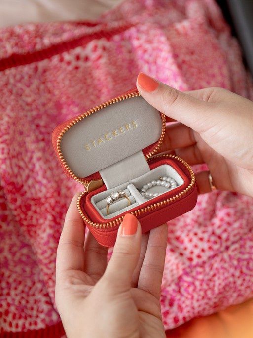 Red Petite Travel Jewellery Box