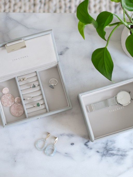 Pebble Grey Mini Jewel Box Set of 2