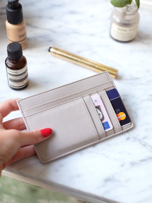 Large Taupe Card Case