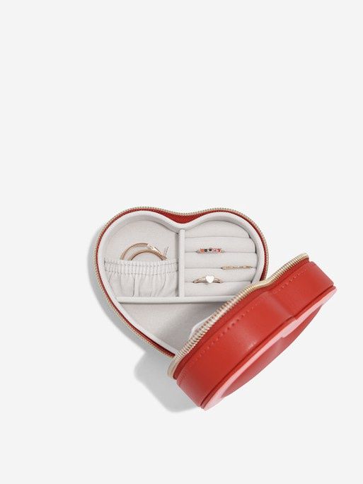 Red Heart Travel Jewellery Box