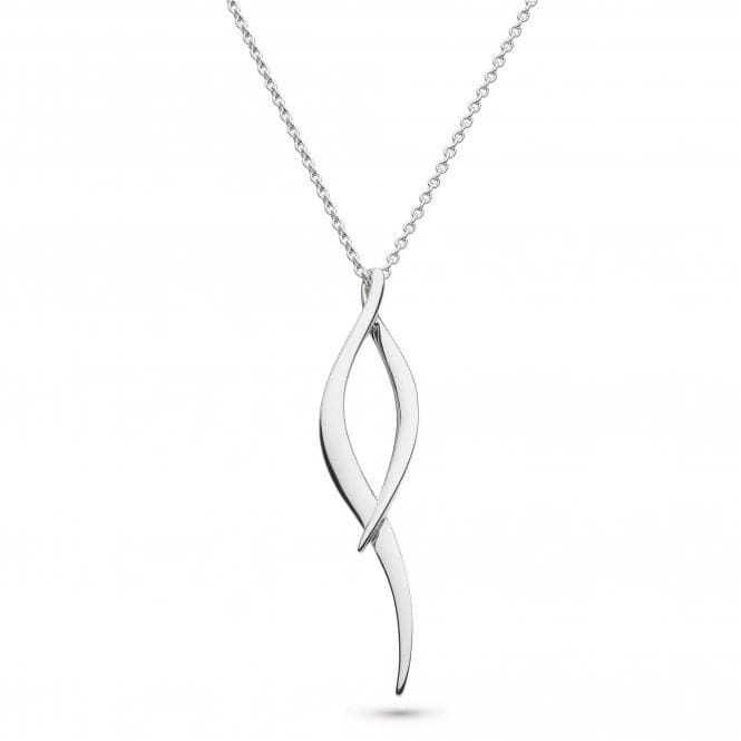 Silver Entwine Twine Twist Necklace 18&quot;