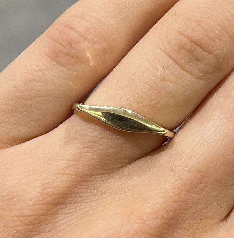 Pre-Owned 9ct Yellow Gold Minimalist Signet Ring