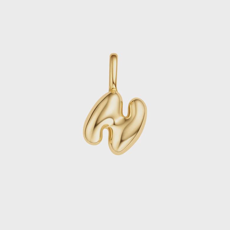 Silver Letter 'N' Charm