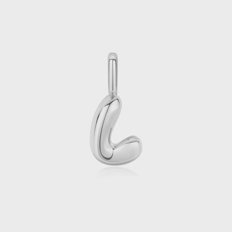 Silver Letter &#39;L&#39; Charm, Metal: Sterling Silver