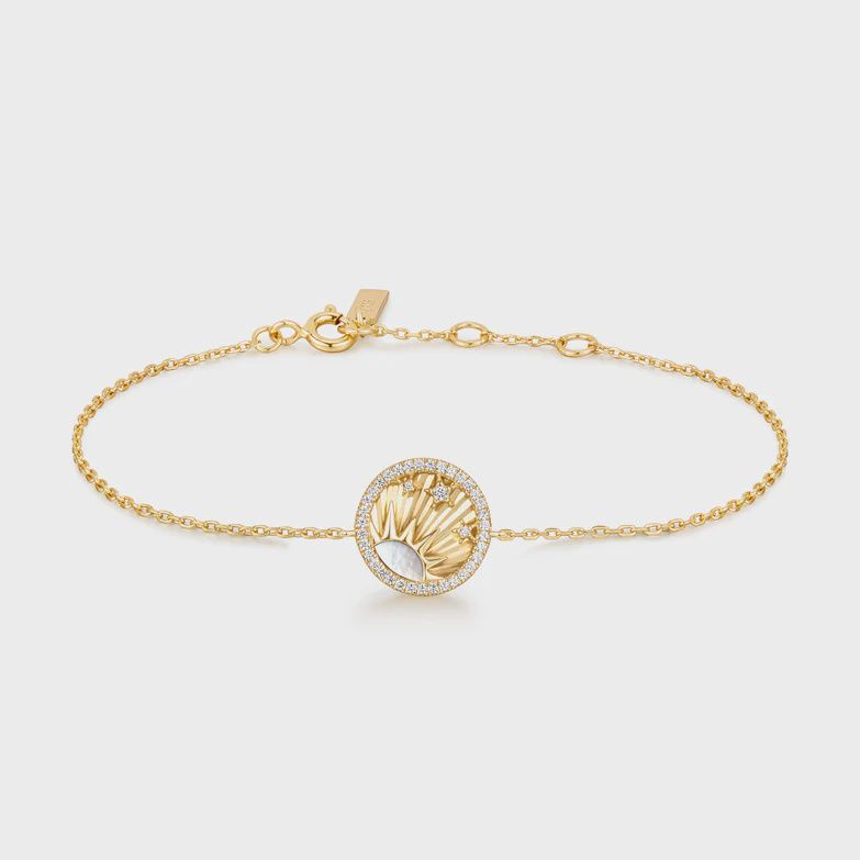 Silver Gold Plated Shiny Sun Stars Bracelet